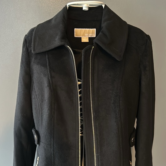 NWT MICHAEL MICHAEL KORS Wool Blend Zip-Front Coat - Picture 11 of 12